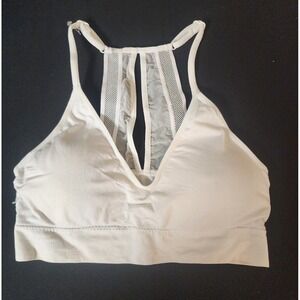 Skinnygirl Women's Racerback Wireless Padded Bralette White #2738-101 Large